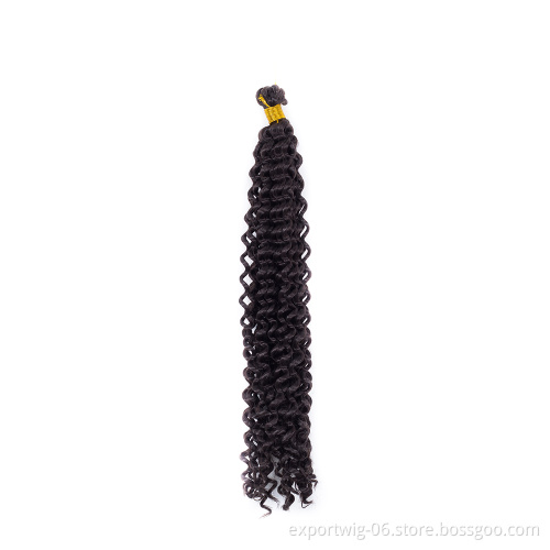 Wholesale Water Wave Crochet Hair Ombre Color Synthetic Crochet Hair Extensions Water Wave Bundles Crochet Hair